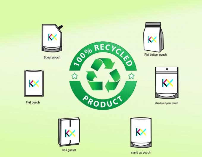 Impresión digital personalizable Bolsas de embalaje reciclables Resistencia al desgarro 2