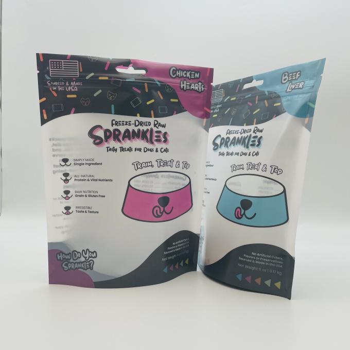 Bolsas de embalaje impresas digitalmente con ventana para mascotas personalizadas 0
