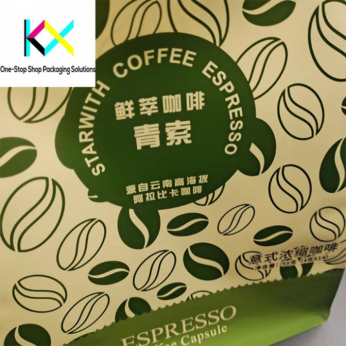 500g 1kg Ripper Zipper Eco Friendly Bolsas de embalaje de granos de café Bolsas de café de papel 1