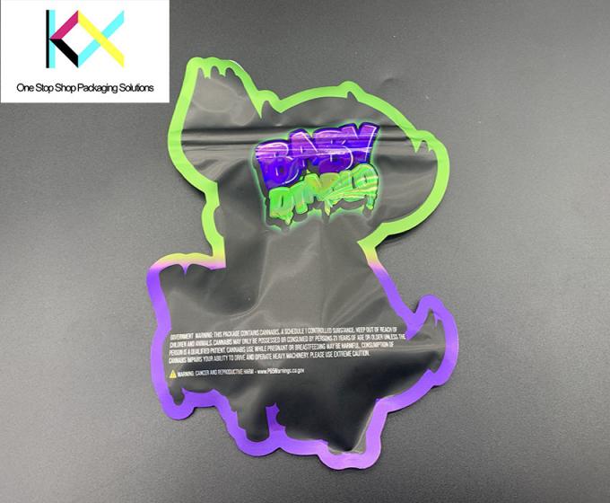 Bolsas de plástico de tacto suave de impresión personalizada Bolsas UV de forma pequeña Embalaje Mylar 3